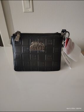 Steve Madden Black Embossed Crossbody Bag